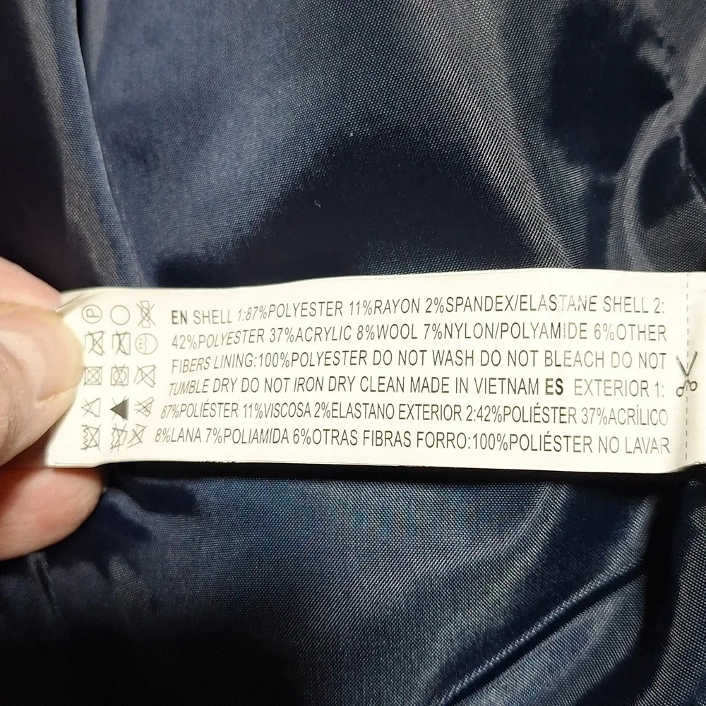 Forever 21 Med blue/ Grey coat with 2 front pockets